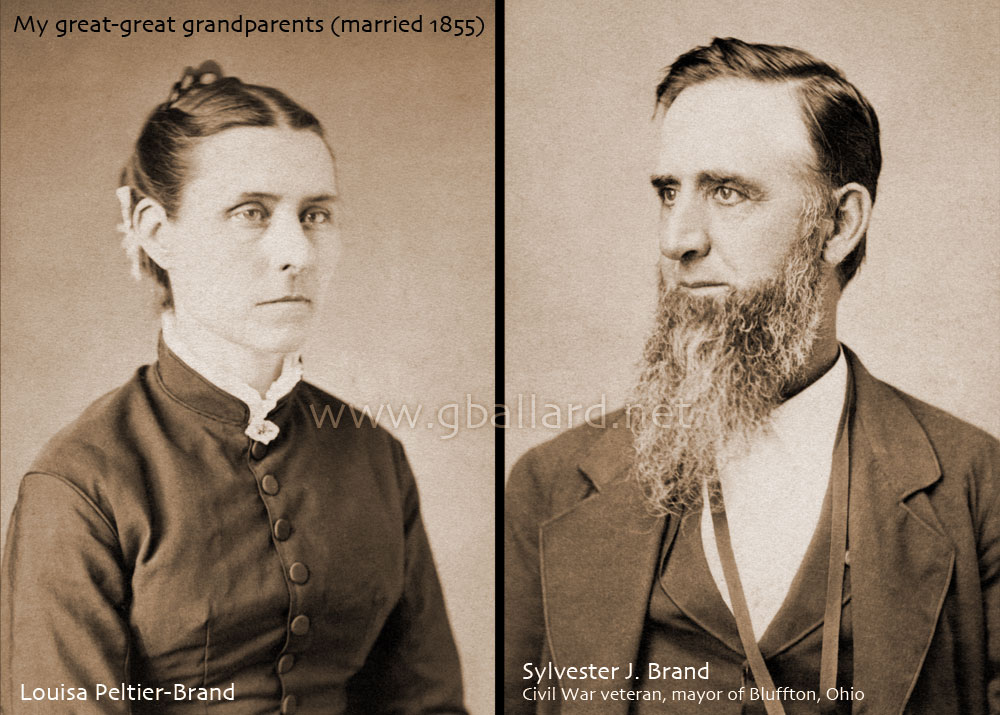 LOUISA PELTIER-BRAND, SYLVESTER BRAND GREAT-GREAT-GRANDPARENTS Photos...