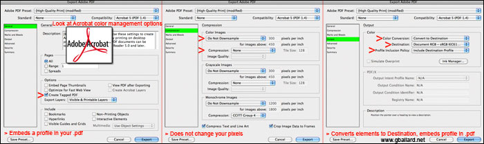 COLOR MANAGEMENT SETTINGS FOR ACROBAT PRO