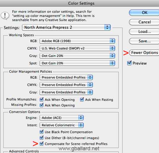 COMPENSATE FOR SCENE REFERRED PROFILES IN PHOTOSHOP AFTEREFFECTS