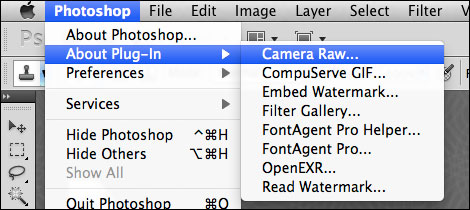 opening camera raw in photoshop