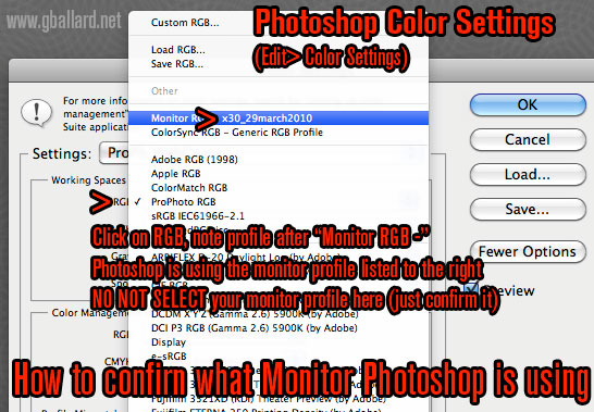 TELL COLOR SETTINGS PHOTOSHOP